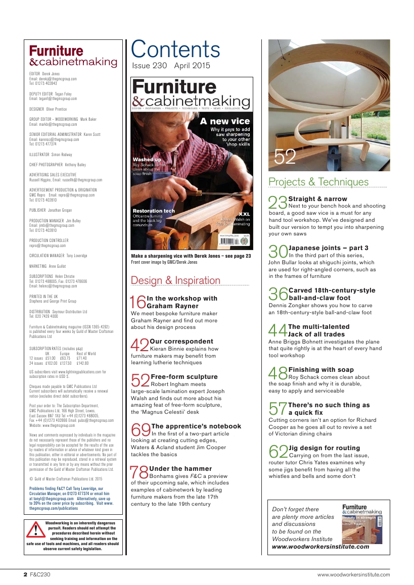 Furniture & Cabinetmaking 230 2015-04